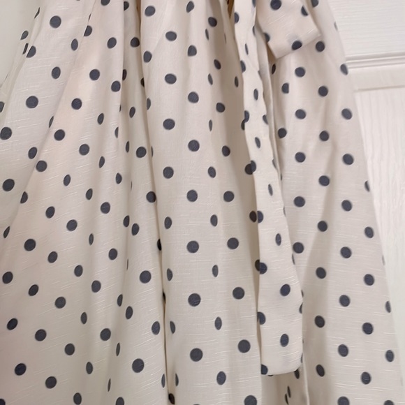 Smocked polka dot mini dress - Picture 3 of 4